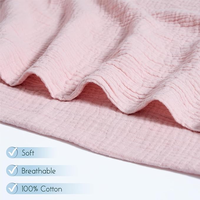 Meracorallo Muslin Swaddle Blanket, 100% Cotton Receiving Blanket - Image 3