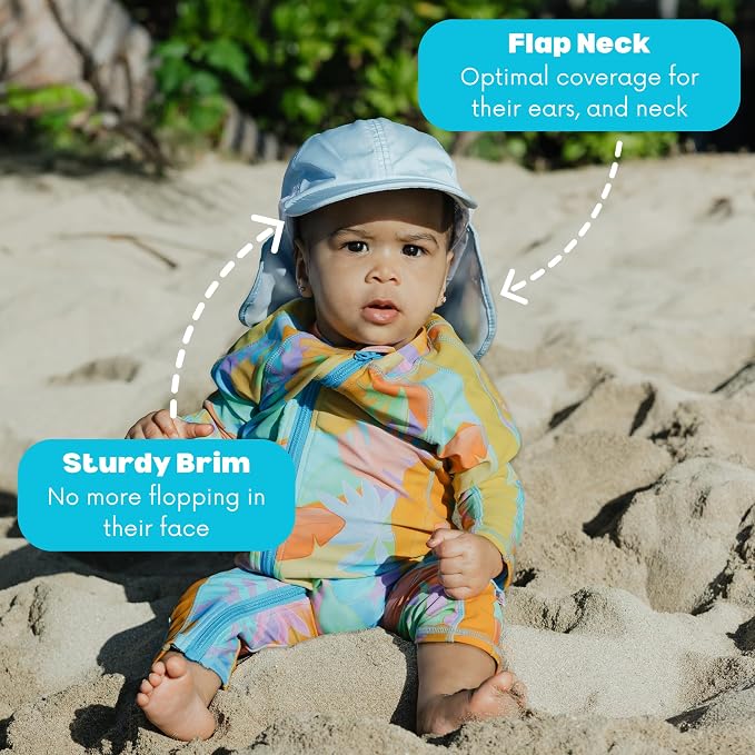 SwimZip Sun Hat with Neck Flap | UPF 50+ Protection - Image 7