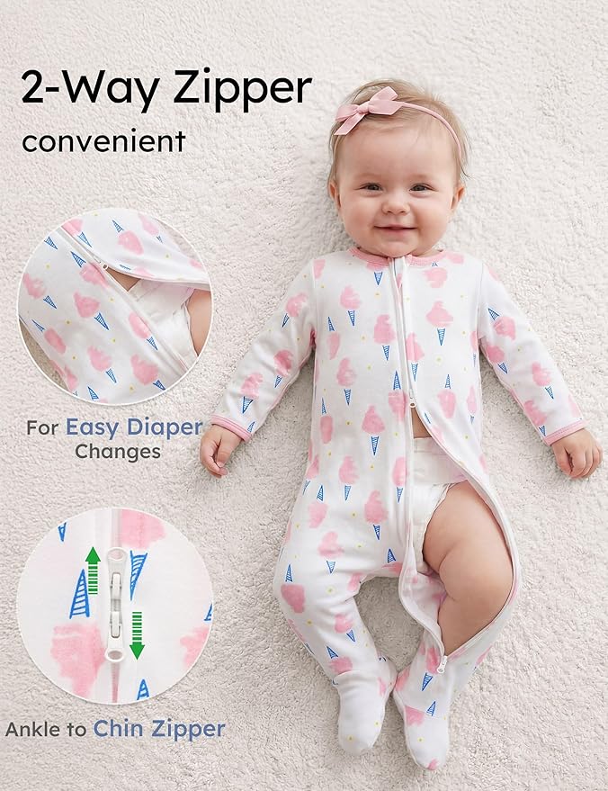 Yoofoss Baby Pajamas 100% Organic Cotton Baby Sleepers - Image 4