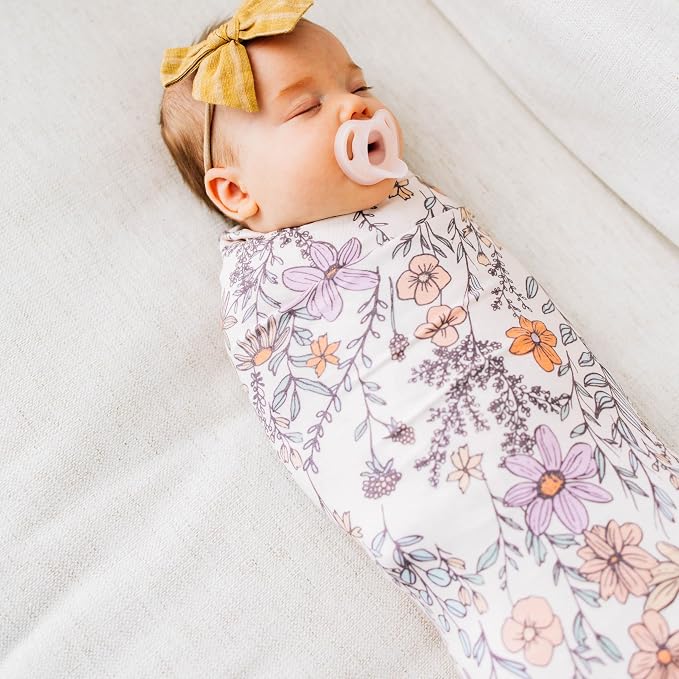Copper Pearl Swaddle Blankets for Newborns | Soft Stretchy Receiving Blankets - Image 4
