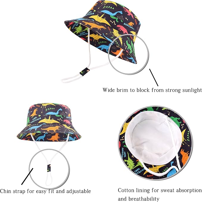LANGZHEN Sun Protection Hat for Kids Toddler Boys Girls Wide Brim Summer - Image 5