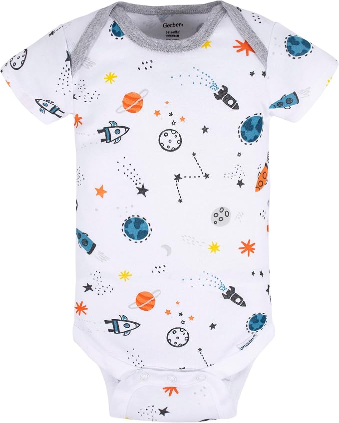 Gerber Baby Boys 8-Pack Short Sleeve Onesies Bodysuits - Image 3