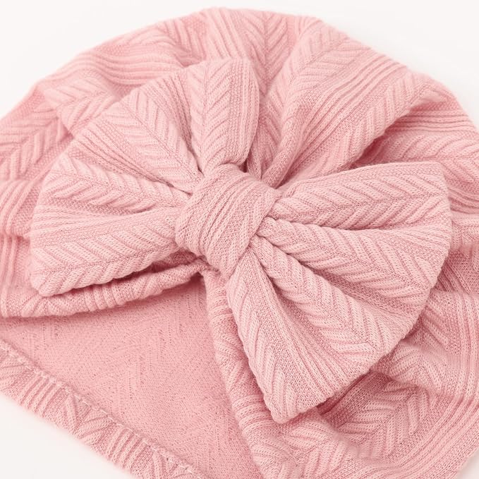 BQUBO Baby Turban Hats and Mittens Set Newborn Infant Hospital Hats Caps - Image 4