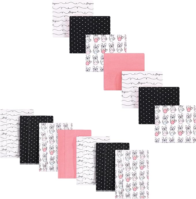 Hudson Baby Unisex Baby Cotton Flannel Burp Cloths and Receiving Blankets by HudsonBaby