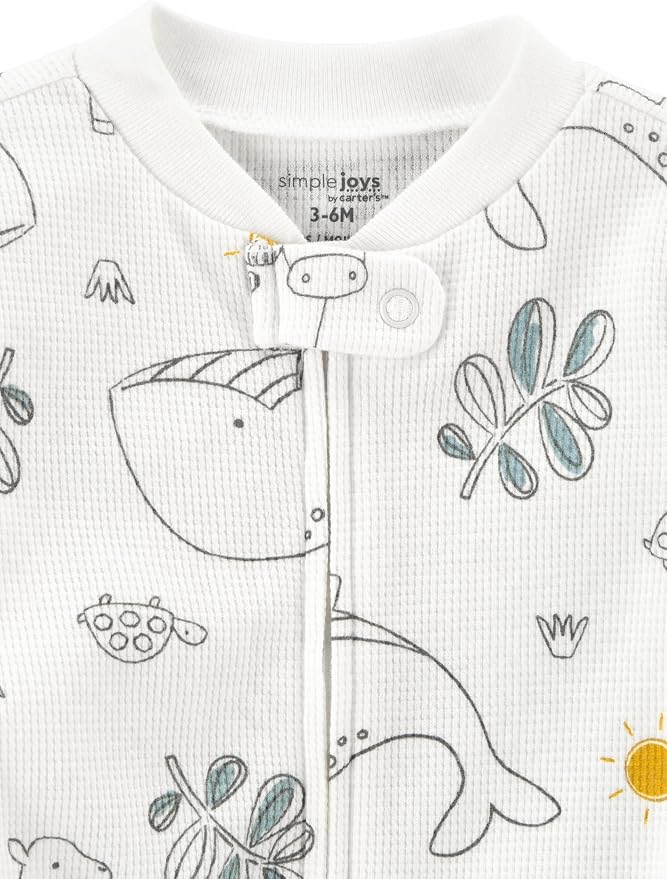 Simple Joys by Carter's Unisex Baby 2-way Zip Thermal Footed Sleep and Play - Image 5