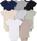 Gerber Baby Boys & Girls 8-Pack Short Sleeve Onesies Bodysuits by Gerber