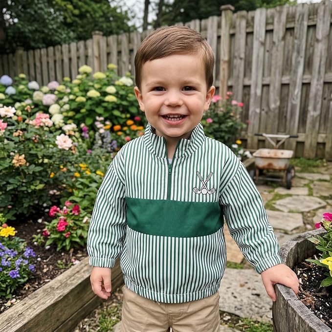 Baby Boy Jacket Toddler Golf Clothes Long Sleeve Lapel Button Down Top Infant - Image 5