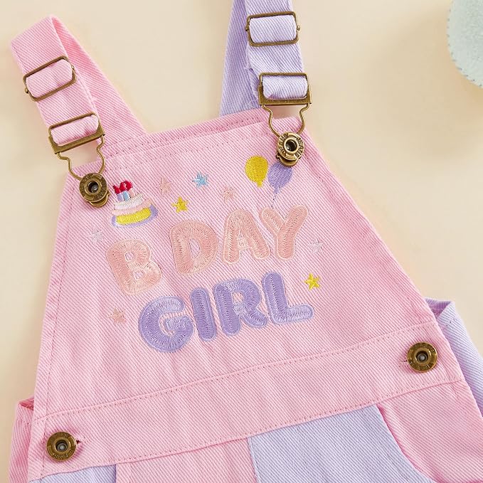 Fernvia Toddler Kids Baby Girl Boy Contrast Color Overalls Shorts Clothes - Image 5