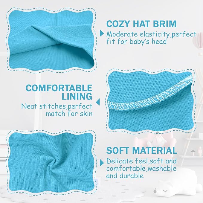Century Star Baby Beanie Hats Newborn Infant Toddler Beanies - Image 2