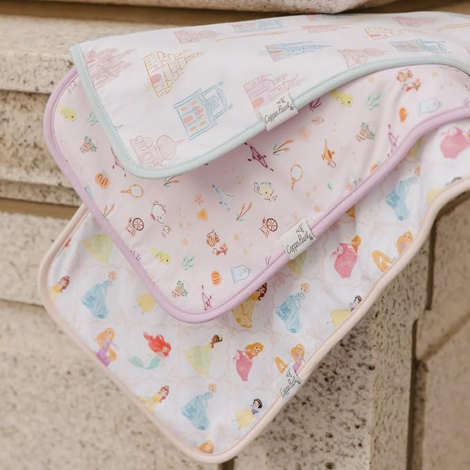 Copper Pearl Baby Burp Cloths 3 Pack, Cotton Burp Cloths, Absorbent Spit Up Rags - Image 2