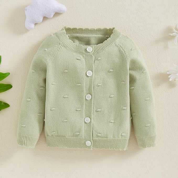 BULINGNA Toddler Baby Girl Cardigan Sweater Long Sleeve Button Down Knit - Image 7
