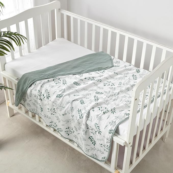 CREVENT 40''X40'' 100% Organic Cotton Muslin Baby Blanket - Image 3