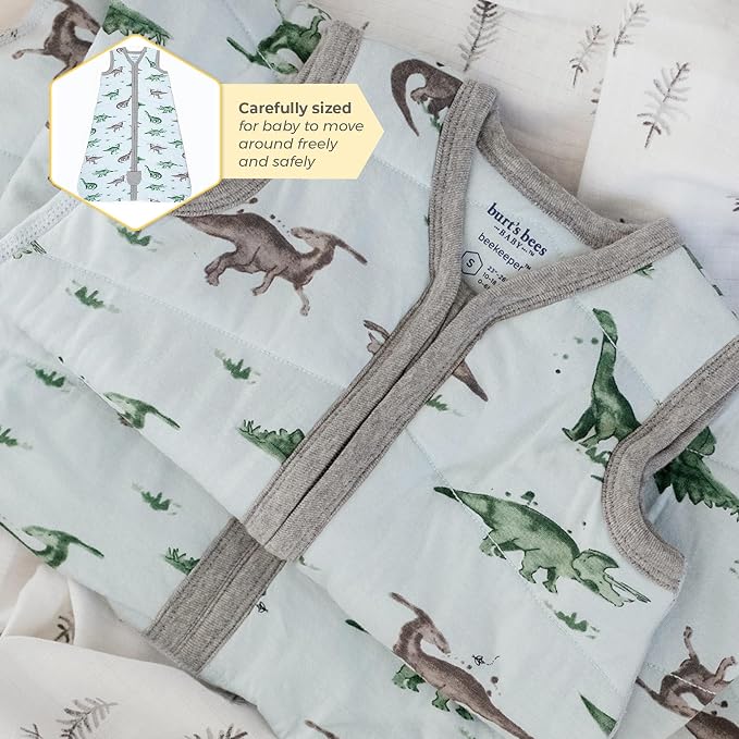 Burt's Bees Baby Infant Wearable Blanket, Organic Cotton Unisex Beekeeper - Image 4