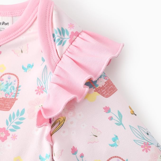 Disney Stitch Princess Minnie Winnie Marvel Baby Girls Ruffle Long Sleeve - Image 4