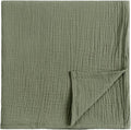 Meracorallo Muslin Swaddle Blanket, 100% Cotton, Olive Green | Soft Breathable by Meracorallo