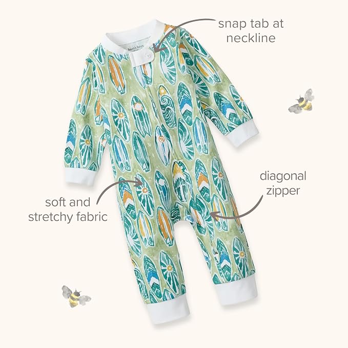 Burt's Bees Baby Unisex Sleep and Play Pajama, Footless One-Piece Zipper PJ | - Image 7
