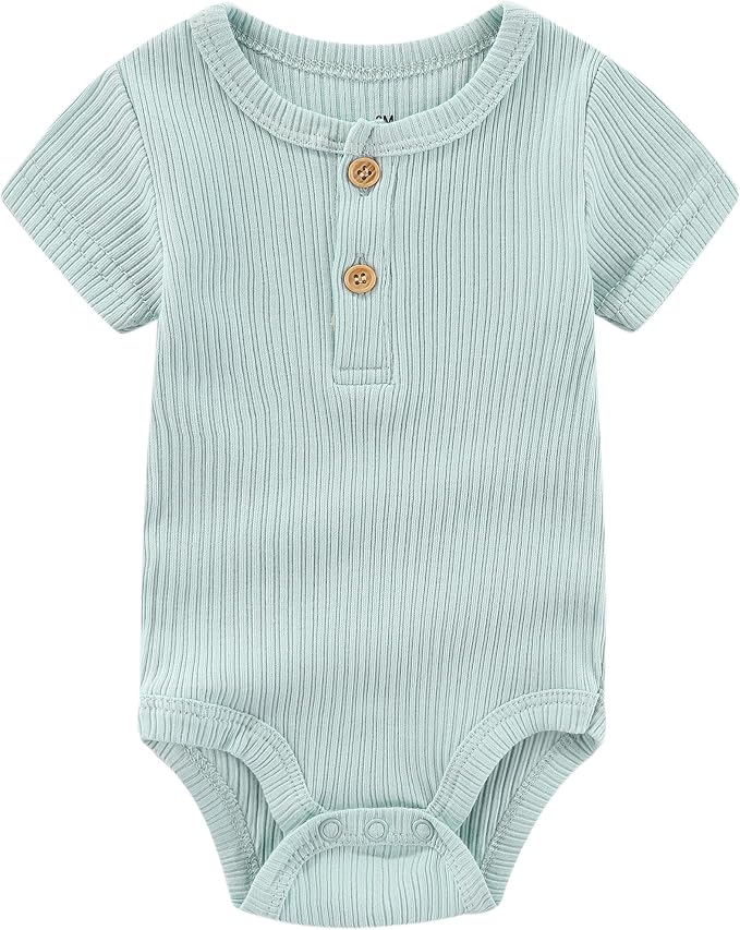 Baby Bodysuits Ribbed Mix Summer Newborn Boy Girl Clothes 5-pack | Multiple - Image 3