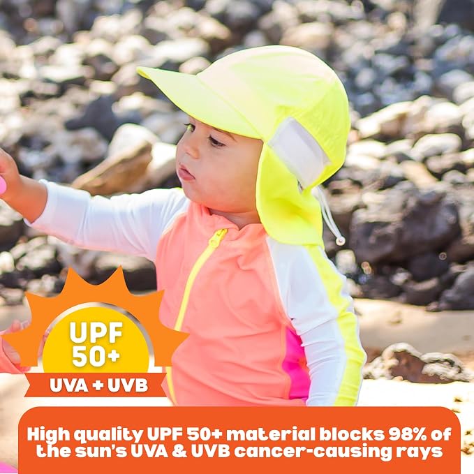 SwimZip Sun Hat with Neck Flap | UPF 50+ Protection - Image 3