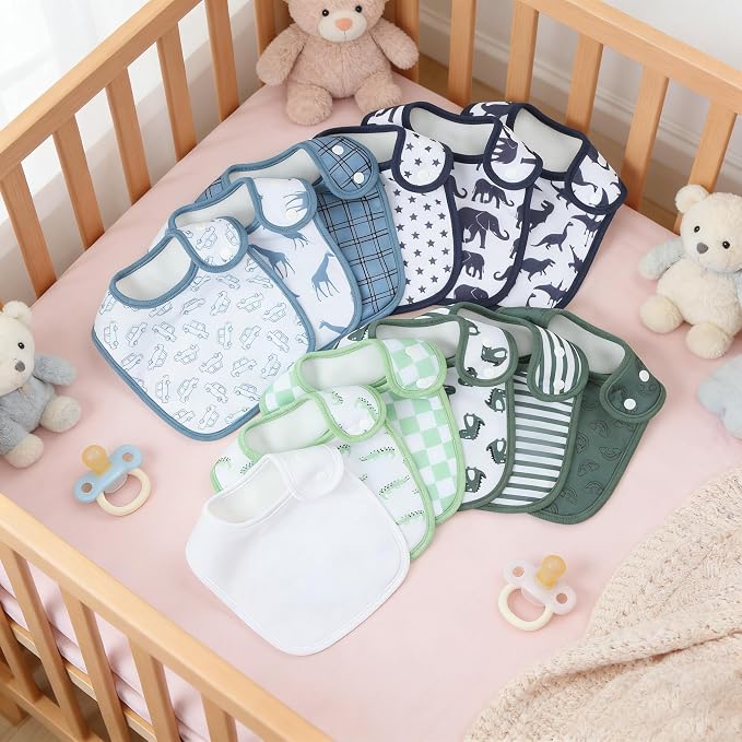 Baby Bibs Soft and Absorbent Cotton Bandana Bibs Set - Image 7