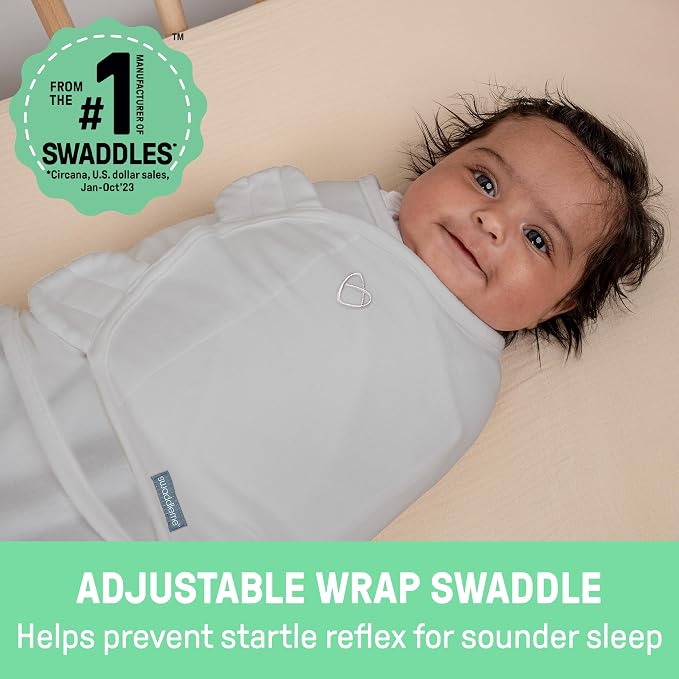 SwaddleMe by Ingenuity All Season Baby Swaddle, 2 Quick Flip Layers to Change - Image 2
