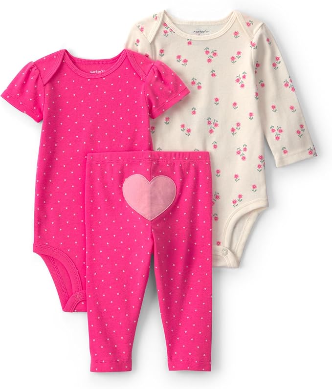 Carter's Baby Girls' 3-piece Bodysuit Pant Sets by Carters