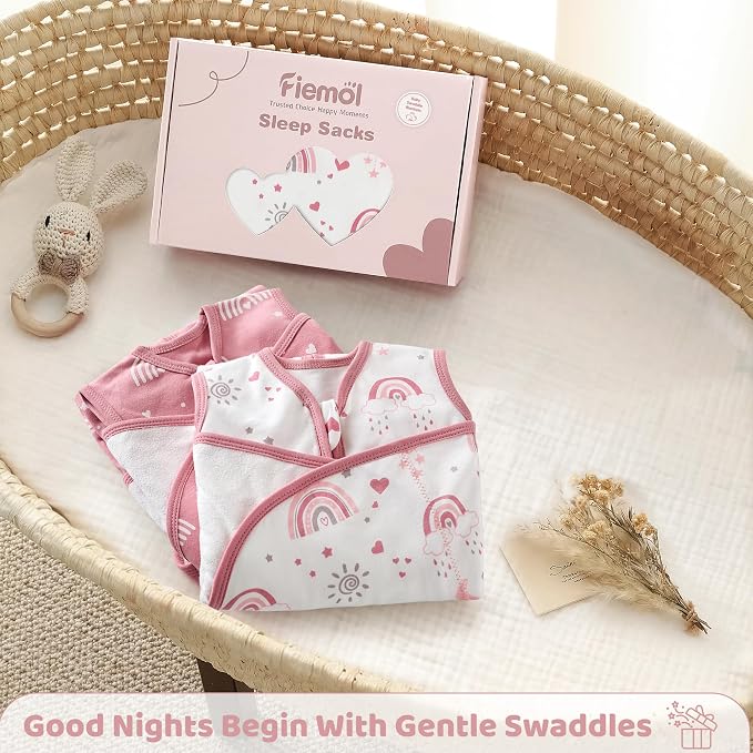 Baby Swaddle Sleep Sack 3-6 Months, Cotton Swaddles - Image 9