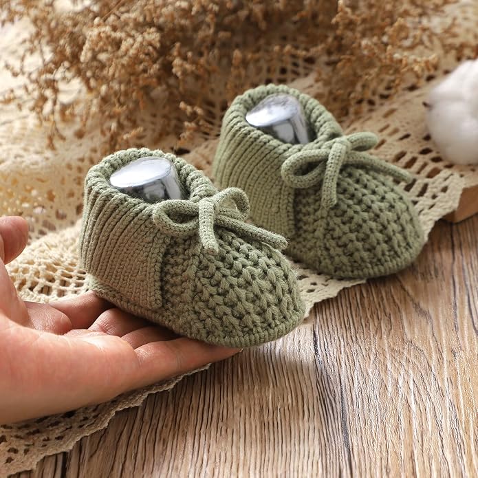 Baby Booties Newborn Boys Girls First Walkers Knit Infant Sock Shoes - Image 7