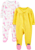 Simple Joys by Carter's Baby Girls' Cotton Footed Sleep and Play by SimpleJoysbyCarters