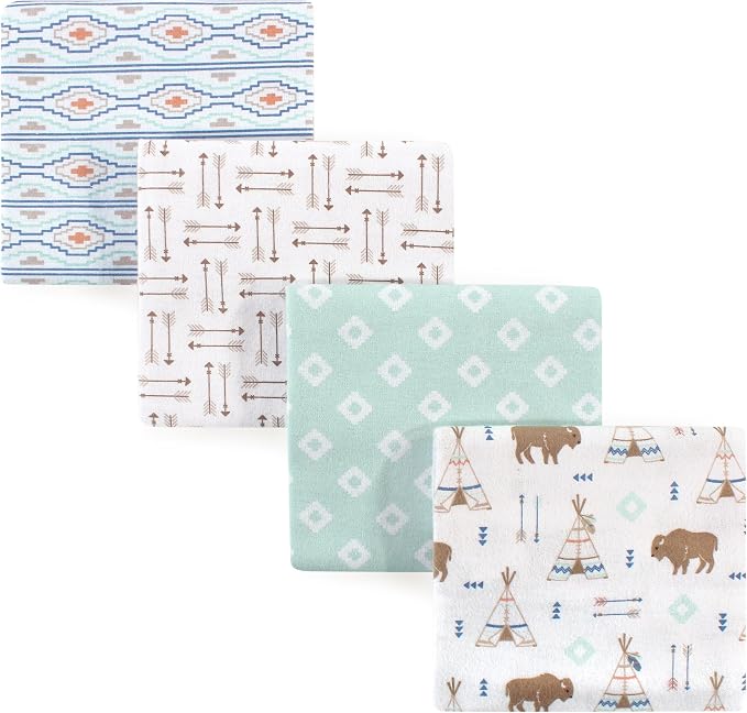 Hudson Baby Unisex Baby Cotton Flannel Receiving Blankets, One Size by HudsonBaby