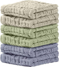 Cuddle Campus Baby Washcloths 6 Packs, Muslin Washcloths Baby, Cotton Burp by CuddleCampus