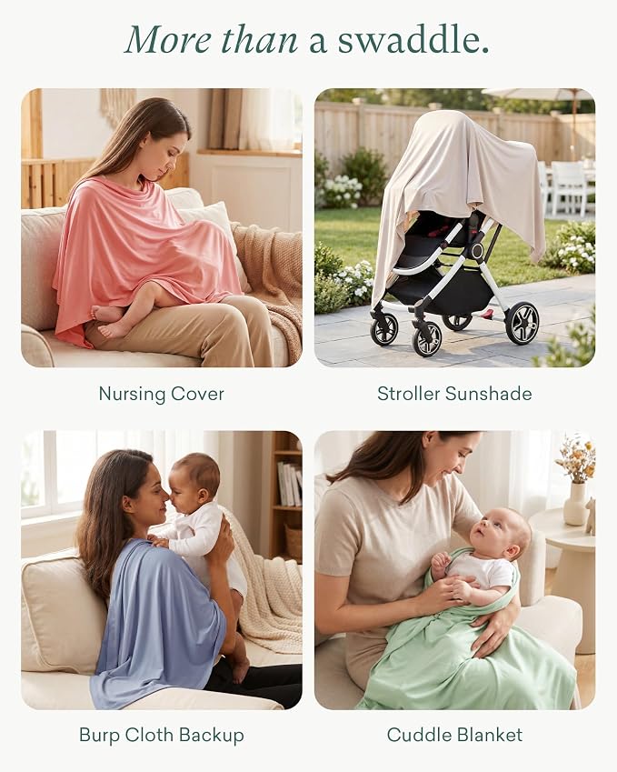 PurComfy Supersoft Swaddle Blanket, Premium Bamboo Viscose, Lightweight & - Image 7