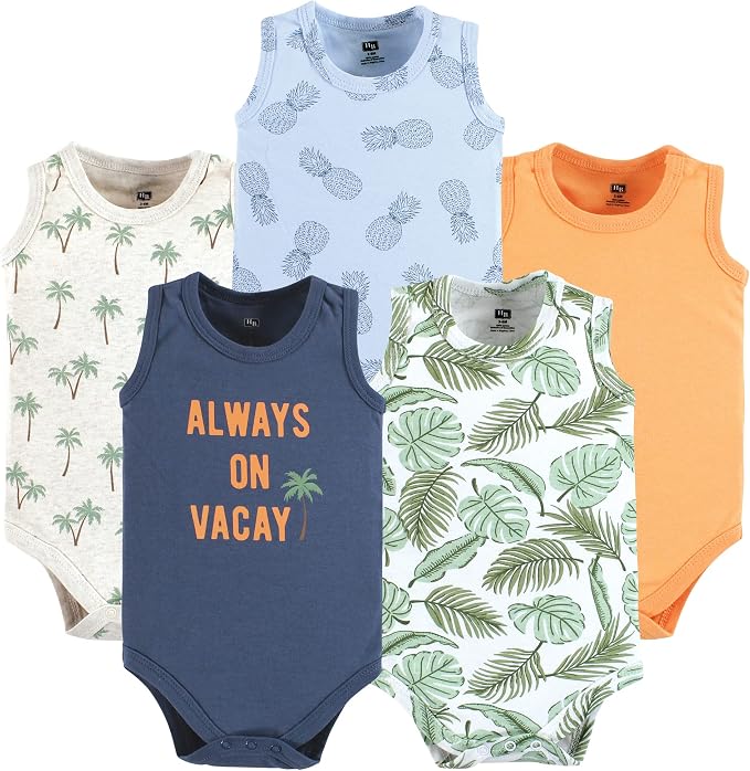 Hudson Baby Unisex Baby Cotton Sleeveless Bodysuits by HudsonBaby