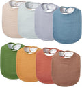 Lilian&Gema Baby Bibs 8 Pack Baby Drool Bibs for Unisex Boys Girls,Soft Cotton Bibs for Teething and Drooling Newborn