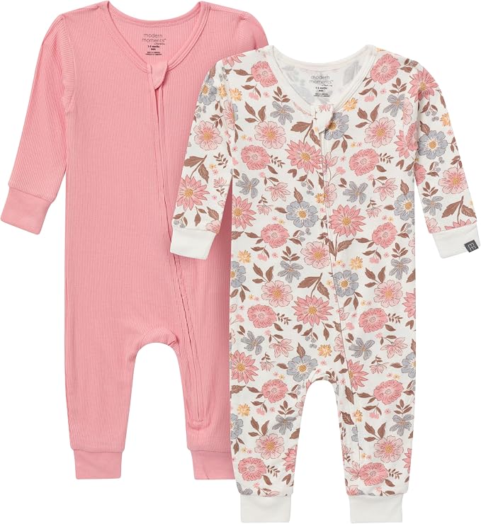 Modern Moments by Gerber Baby Viscose 2-pack Footless Tight Fitting Pajamas by ModernMomentsbyGerber