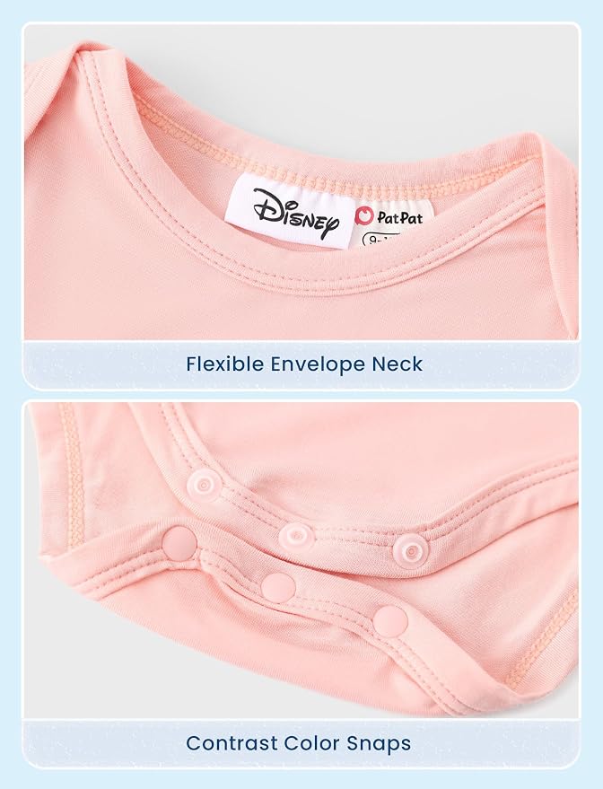 Disney Baby Viscose Made from Bamboo 3-Pack Bodysuits Set Newborn to Infant - Image 7