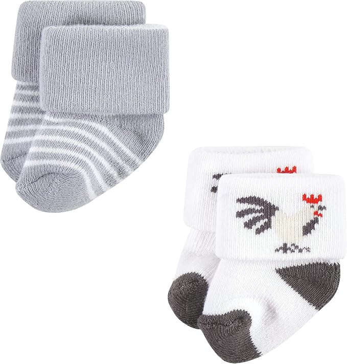Hudson Baby Baby 8-pack Cotton Rich Newborn and Terry Socks - Image 3