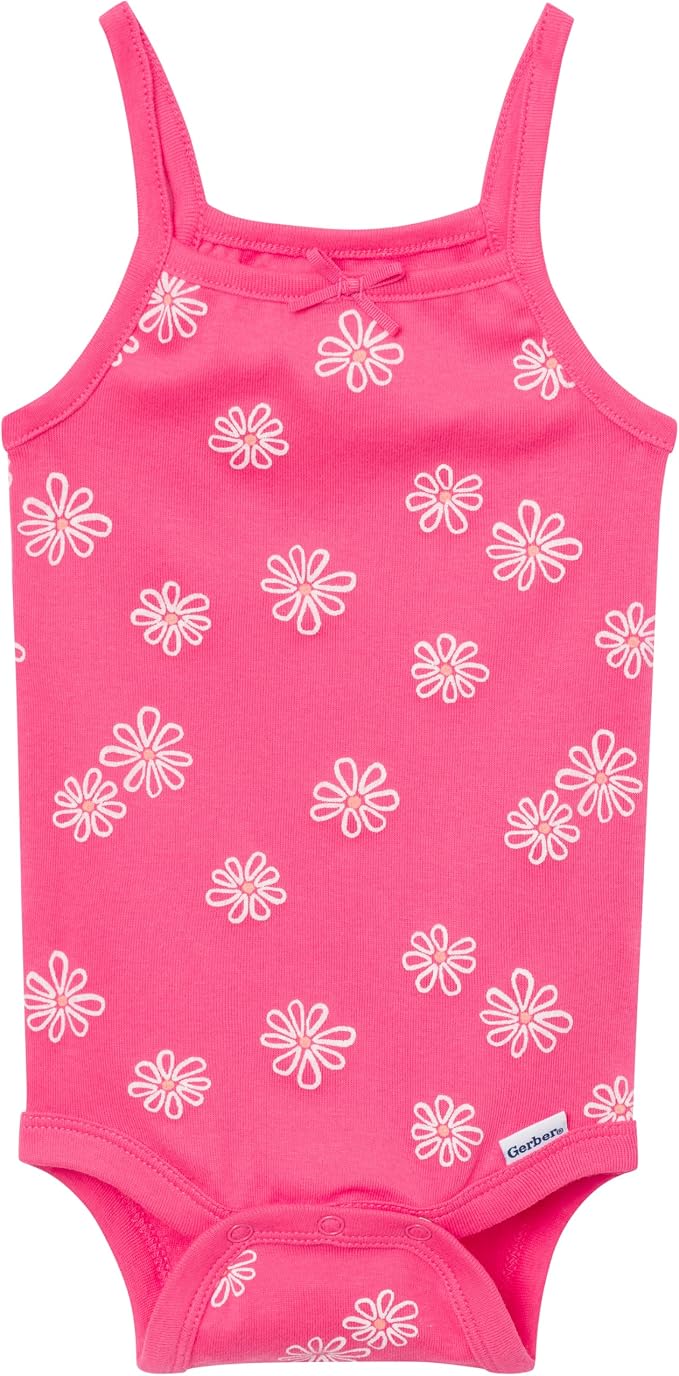 Gerber Baby Girls Multi-Pack Sleeveless Onesies Bodysuit - Image 3