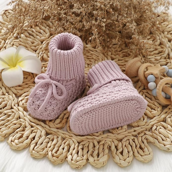 Newborn Shoes Knitted Baby Booties Infant Boys Girls First Walkers | Handmade - Image 4