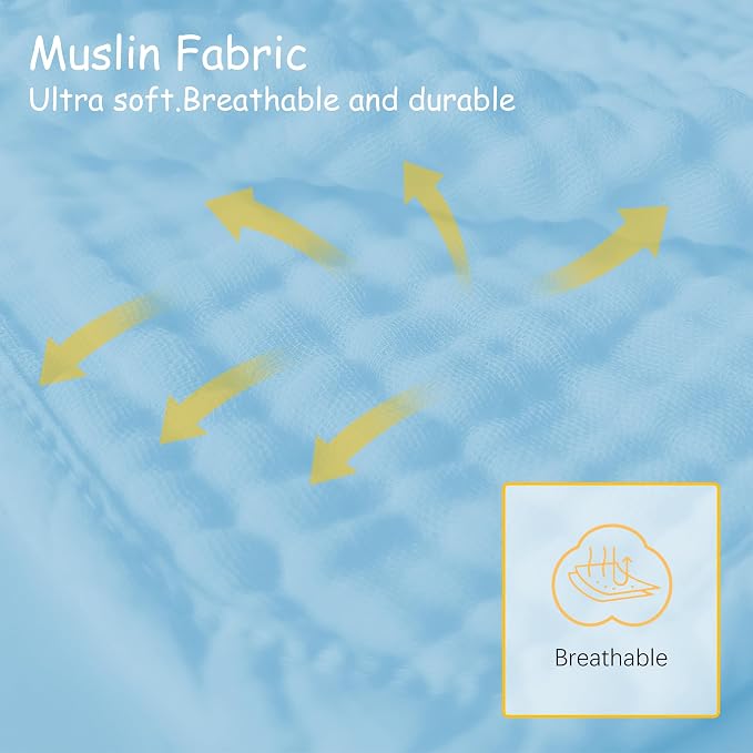 Lovely Care 12 Pack Muslin Burp Cloths 100% Cotton Muslin Cloths Large - Image 7