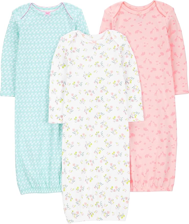 Simple Joys by Carter's Baby Girls' 3-pack Cotton Sleeper Gown by SimpleJoysbyCarters