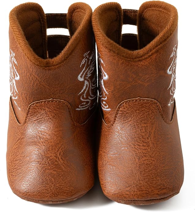 Jastore Baby Boys Girls Cowboy Boots Infant Western Booties Toddler Soft Sole - Image 5