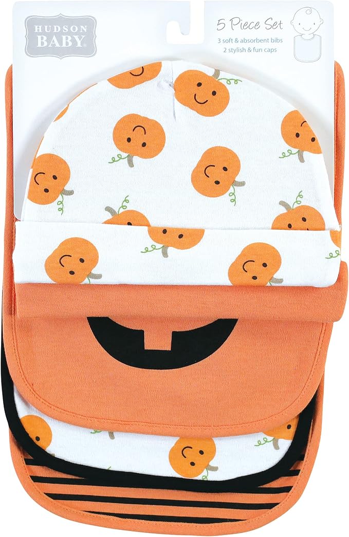 Hudson Baby Unisex Baby Cotton Bib and Headband Set - Image 2