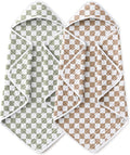 Yoofoss Hooded Baby Bath Towels 2 Pack 100% Muslin Organic Cotton by YOOFOSS