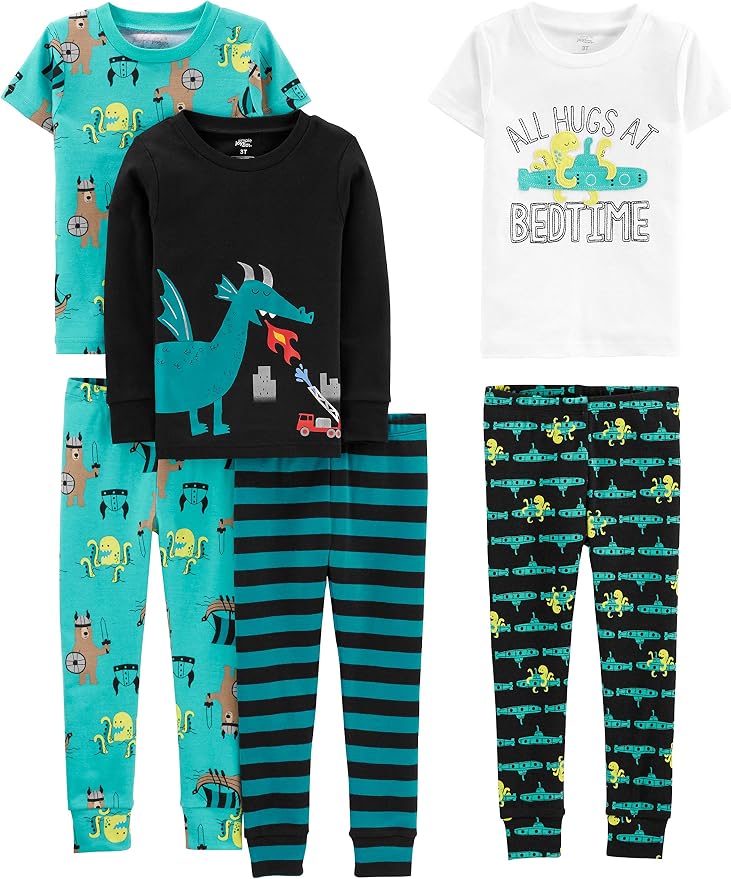 Simple Joys by Carter's Girls 6-piece Snug Fit Cotton Pajama Set by SimpleJoysbyCarters