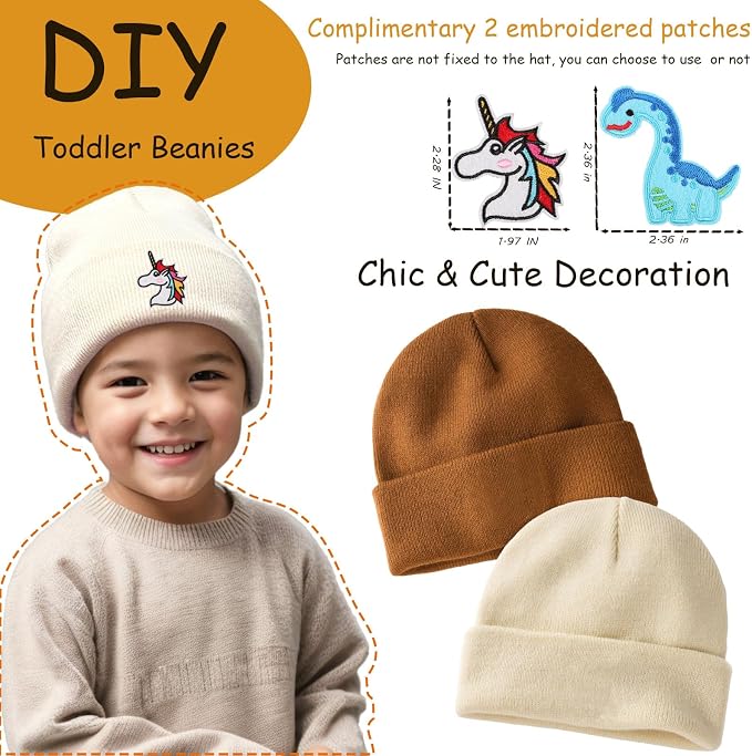 vidsel 100% Cotton Toddler Beanie Hats - Image 4