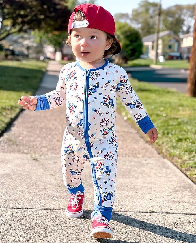 babee Reshinee Bamboo Viscose Baby Footie Pajama, Zipper Sleeper Boys Girls | - Image 2