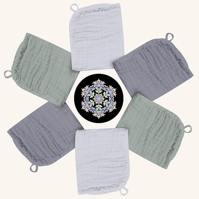 Baby Washcloths -100% Cotton Muslin Soft Baby Bath Wash Cloths and Absorbent - Image 2