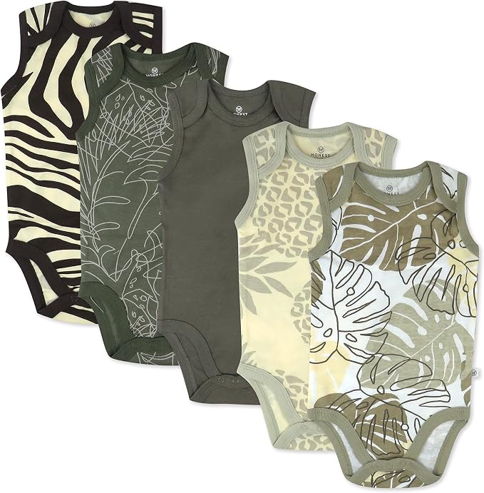 HonestBaby baby-boys Sleeveless Bodysuits One-piece 100% Organic Cotton by HonestBaby