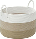 67L Storage Basket for Organizing, 20"×13" Large Laundry Baskets, Cotton Rope Woven Blanket Basket, Toy Storage for Kids, Collapsible Blankets Storage for Living Room, Nursery Room