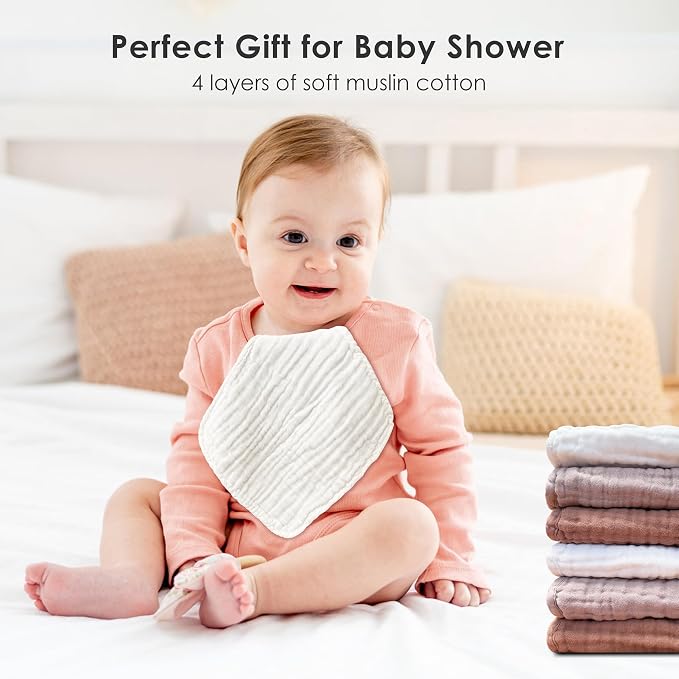 Sunny zzzZZ Baby Muslin Washcloths -100% Cotton Muslin Soft Absorbent Large - Image 6
